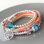Farbenfroher Schmuck mit gef&auml;rbtem Perlen, DQ Metall und neuem Nylon S-Lon Draht
