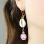 Fr&ouml;hlicher Schmuck mit Basic Cabochons, Cuoio, DQ Metall, Muschel Anh&auml;nger und Macram&eacute;