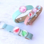 Fr&ouml;hlicher Schmuck mit Basic Cabochons, Cuoio, DQ Metall, Muschel Anh&auml;nger und Macram&eacute;