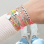 Armb&auml;nder in grellen Farben mit sch&ouml;nen Sommer Anh&auml;ngern aus RVS
