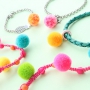 Summer Special! Bunte Pompom Anh&auml;nger in den sch&ouml;nsten Farben