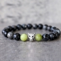 Cooler M&auml;nnerschmuck mit Perlen und DQ Leder