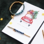 Feine Armb&auml;nder aus Facett Perlen mit neuen Schmuckkarten im winterlichen und festlichen Stil.