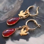 Handgemachte Ohrringe mit Kristall Glas und DQ Metall