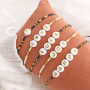 Trendy Armb&auml;nder aus Makram&eacute; Band mit Miyuki Perlen und Buchstabenperlen
