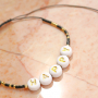 Trendy Armb&auml;nder aus Makram&eacute; Band mit Miyuki Perlen und Buchstabenperlen
