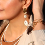 Schmuck im Kettenlook kombiniert mit S&uuml;&szlig;wasserperlen und Muschelperlen