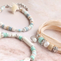 Herstellung von sommerlichen Armb&auml;ndern und Halsketten mit einer Vielzahl von DQ Griechischen -Keramikperlen