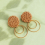Ohrringdesigns mit Rattan-Anh&auml;ngern