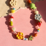 Satementschmuck mit Schmuckdesigns mit griechischen DQ-Keramikperlen in Bl&uuml;tenform 