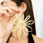 Inspiration mit Raffia - und Denim-Ohrringen 