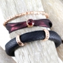 Super sch&ouml;ne Armb&auml;nder gemacht aus Dreamz gestepptem Imitat Leder 10 mm