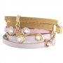 Sch&ouml;ne Armb&auml;nder mit Swarovski SS34 flat back & 5mm DQ Leder flach