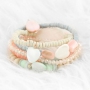 Let&rsquo;s go to the beach Schmuck Set mit Holz, Leder, Kokos & Muschel Perlen.