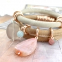 Gesteppte Imitat Leder und Naturstein Perlen f&uuml;r trendy Schmuck