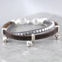 Mach hippe Armb&auml;nder mit 5mm Imitat Slogan Leder!