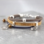 Mach hippe Armb&auml;nder mit 5mm Imitat Slogan Leder!