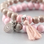 Diese Armb&auml;nder und Ohrringe aus runden Glasperlen sind echt super s&uuml;ss!