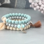 Diese Armb&auml;nder und Ohrringe aus runden Glasperlen sind echt super s&uuml;ss!