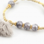 Sch&ouml;ner Schmuck mit melierten Glasperlen, Quaste, Rocailles und sch&ouml;ne DQ Metall Perlen und Anh&auml;nger!