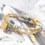 Sch&ouml;ner Schmuck mit melierten Glasperlen, Quaste, Rocailles und sch&ouml;ne DQ Metall Perlen und Anh&auml;nger!