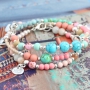 Farbenfrohen Schmuck mit feine Details und Turquoise Naturstein Perlen