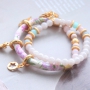 Trendy Pastell Schmuck und Accessoires mit Crackled Opal Glasperlen.