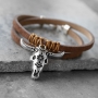 Faszinierender Schmuck mit unseren sch&ouml;nenDQ Leder B&uuml;ffelkopf Anh&auml;nger in einer neuen kleinen Gr&ouml;sse!