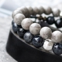 Mach super Winter Schmuck f&uuml;r M&auml;nner mit u.a. Naturstein Perlen, DQ Metall und Leder.