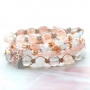 Faszinierendes Schmuck Set in Pastel Farben f&uuml;r einen frischen neuen Look mit unseren Glasperlen Transparent meliert