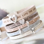 Schicke-ausgefallene Armb&auml;nder machen Sie so&hellip;mit flach Leder DQ und Zubeh&ouml;r aus DQ Metall machen Sie einen anspruchsvollen Look 