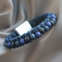 Das m&uuml;ssen Sie sehen! Stilvolle Inspiration Schmuck aus Acryl Perlen und verschiedenen Reihmaterialien, zusammengestellt in dunklen T&ouml;nen wie z.B. Blau und Anthrazit!