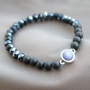 Das m&uuml;ssen Sie sehen! Stilvolle Inspiration Schmuck aus Acryl Perlen und verschiedenen Reihmaterialien, zusammengestellt in dunklen T&ouml;nen wie z.B. Blau und Anthrazit!