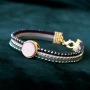Shiny Schmuck aus Imitat Wildleder mit Strass, Swarovski und DQ Metall