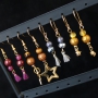 Glitzernde Ohrringe aus neuen Acryl Perlen Glitzer