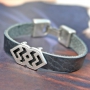  M&auml;nnerschmuck in einem Set mit Lava Perlen, Holz Perlen, Acrylperlen, Cuoio und Divino!