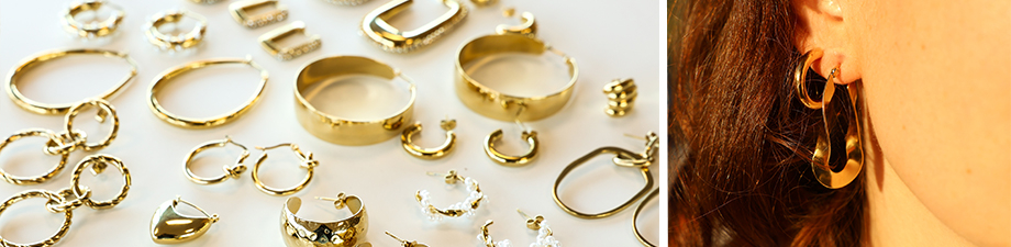 Neu: Edelstahl-Ohrringe in den Farben Gold und Silber Neu: Edelstahl-Ohrringe in den Farben Gold und Silber