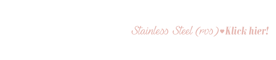 Roestvrij stalen (RVS) Stainless steel sieraden